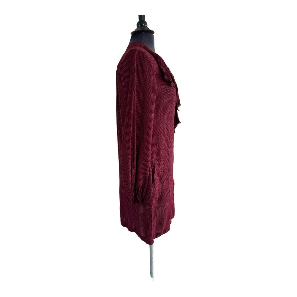NWT PAIGE Isabelle Dress Rumba Red Check Raw Ruffle Size S - Picture 5 of 11